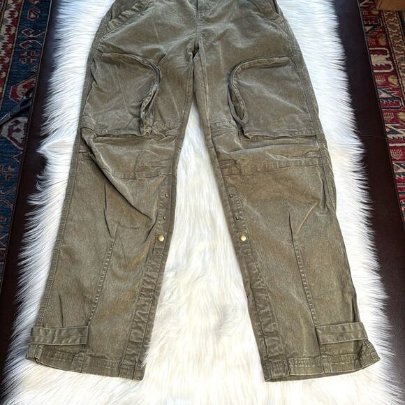 We The Free Free People Dusty Olive Can’t Compare Slouch Pants - Picture 6 of 11